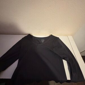 It is a long grey sleeve top but it is also kinda like a cute crop top !